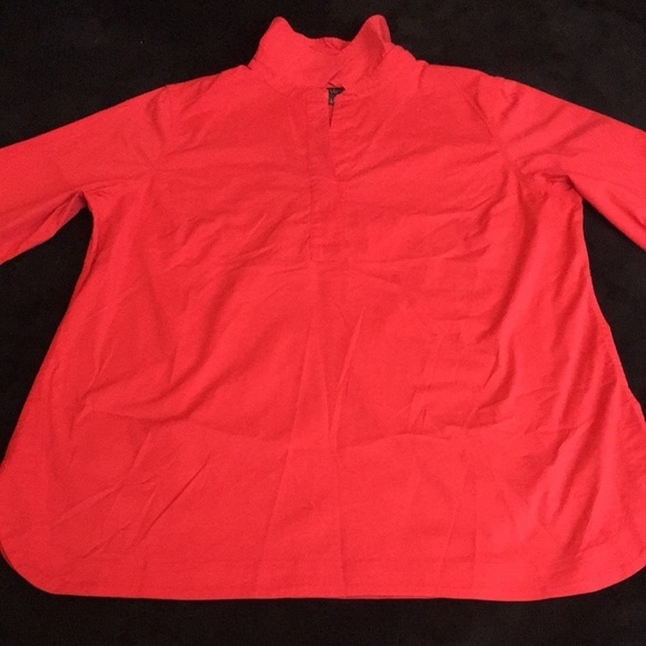 Talbots Petite Longsleeve Red Tunic Blouse - Picture 4 of 12